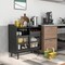 Costway Kitchen Buffet Sideboard Organizer Liquor Bar Cabinet with Wine Rack & Sliding Door